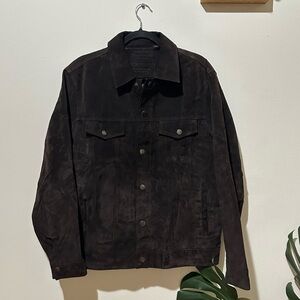 Roundtree and Yorke - Genuine Leather Brown Suede Jacket - Men’s M